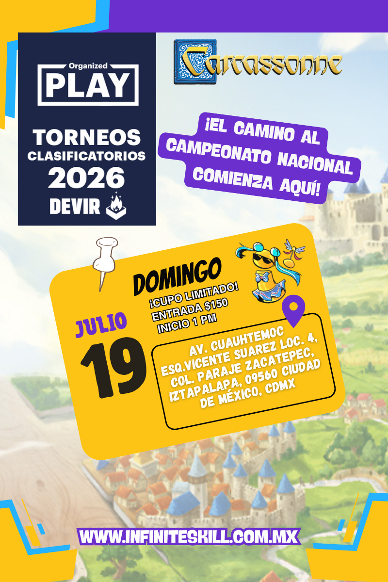 Portada Celular Carcassone Torneo Carcassonnne 2026 Infinite Skill